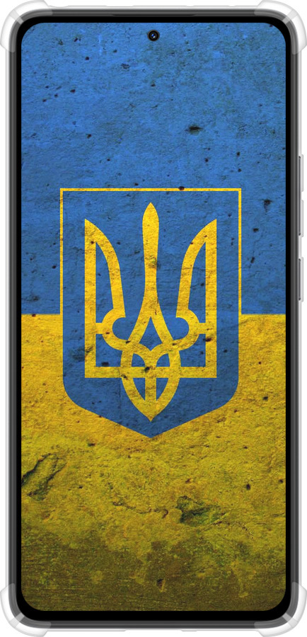 Силикон с усиленными углами чехол Флаг и герб Украины 2 для Xiaomi Redmi Note 14 4G - 378sp-3903 изображение 