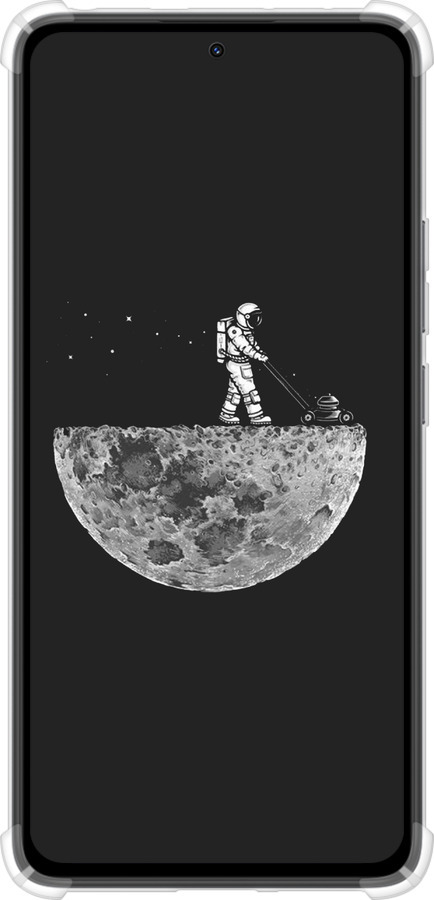 Силикон с усиленными углами чехол Moon in dark для Xiaomi Redmi Note 14 4G - 4176sp-3903 изображение 