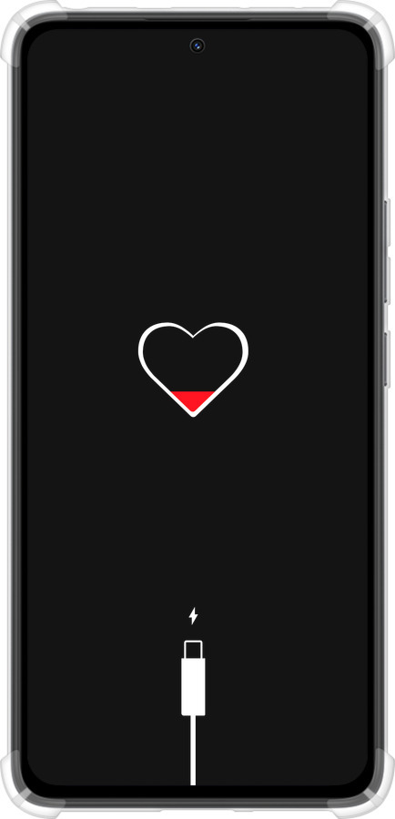 Силикон с усиленными углами чехол Подзарядка сердца для Xiaomi Redmi Note 14 4G - 4274sp-3903 изображение 