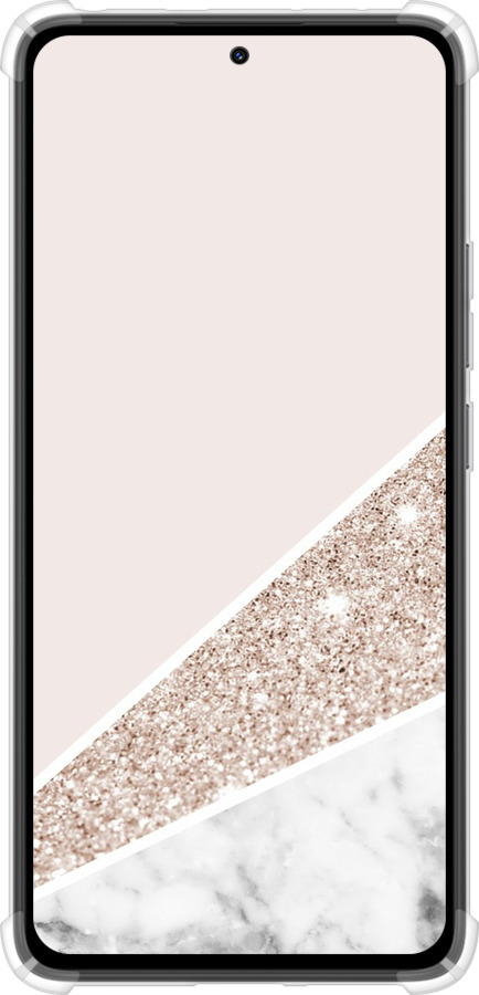 Силикон с усиленными углами чехол Пастельный мрамор для Xiaomi Redmi Note 14 4G - 4342sp-3903 изображение 