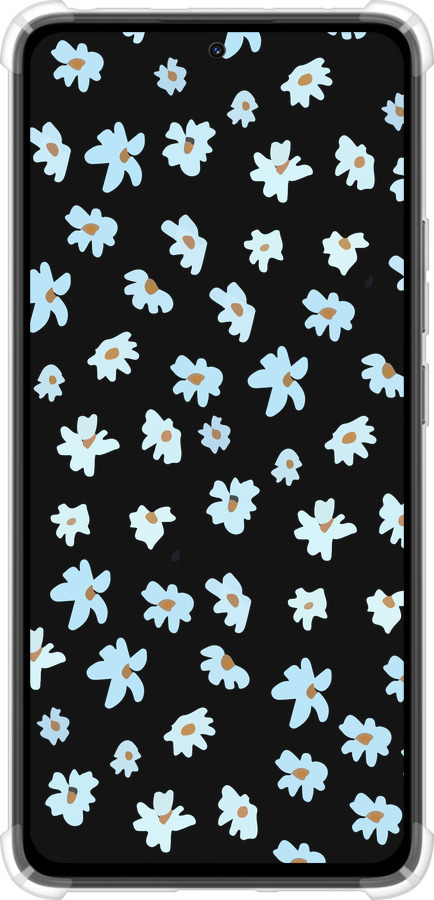Силикон с усиленными углами чехол Цветочный для Xiaomi Redmi Note 14 4G - 4900sp-3903 изображение 