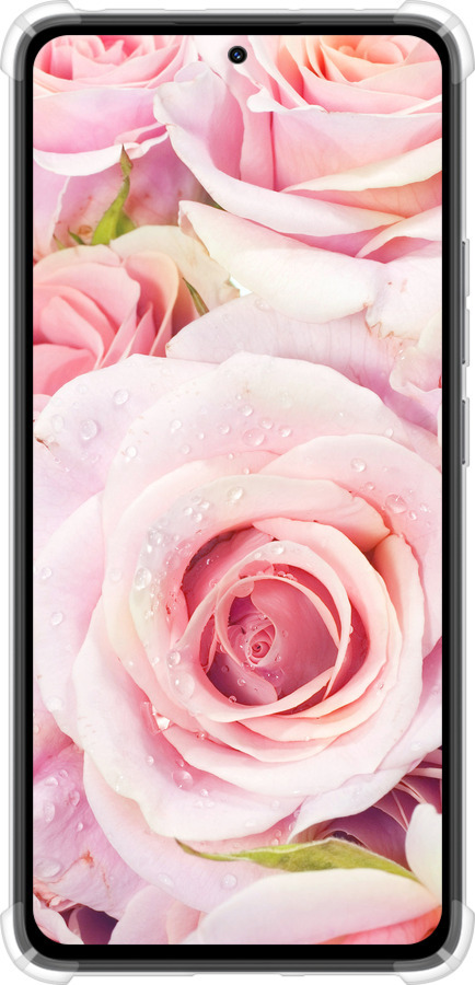 Силіконовий протиударний с посиленими кутами чехол Троянди для Xiaomi Redmi Note 14 4G - 525sp-3903 изображение 