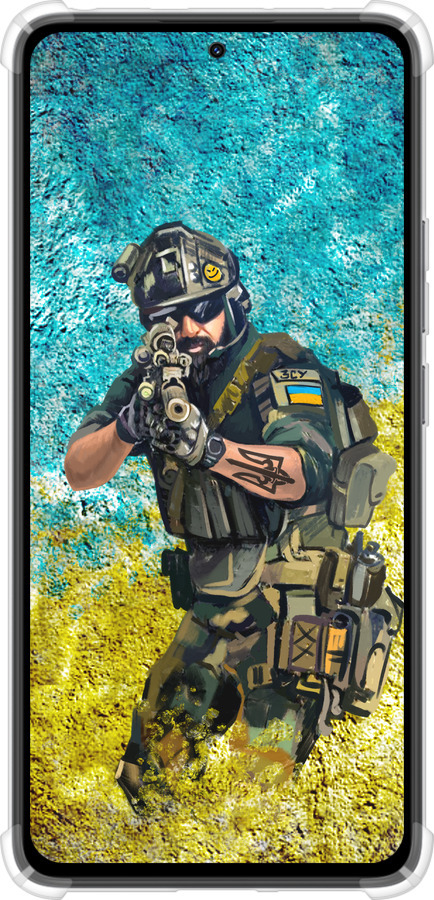 Силикон с усиленными углами чехол Воин ЗСУ для Xiaomi Redmi Note 14 4G - 5311sp-3903 изображение 