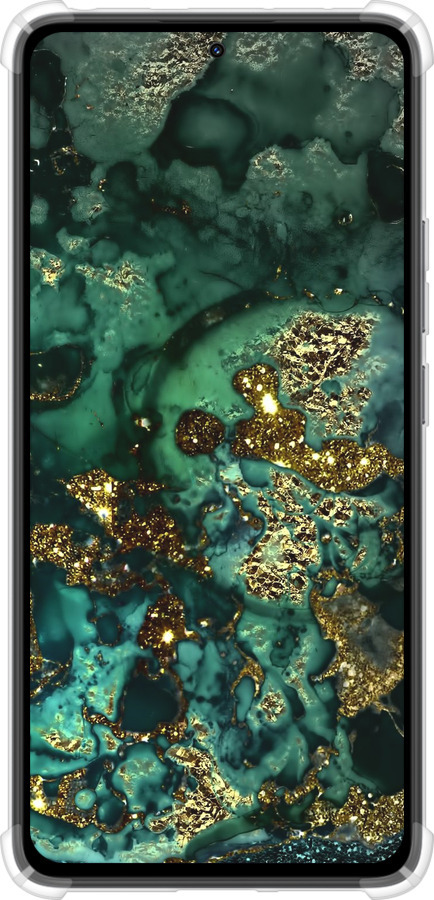 Силикон с усиленными углами чехол Мрамор золото богатство для Xiaomi Redmi Note 14 4G - 5419sp-3903 изображение 