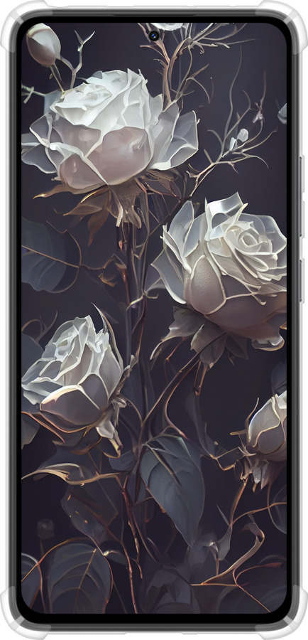 Силіконовий протиударний с посиленими кутами чехол Троянди 2 для Xiaomi Redmi Note 14 4G - 5550sp-3903 изображение 