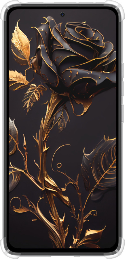 Силикон с усиленными углами чехол Роза 3 для Xiaomi Redmi Note 14 4G - 5552sp-3903 изображение 