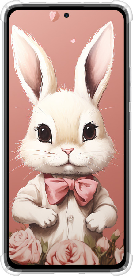 Силикон с усиленными углами чехол Зайчик для Xiaomi Redmi Note 14 4G - 5669sp-3903 изображение 