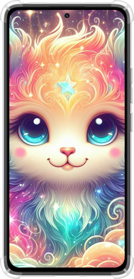 Силикон с усиленными углами чехол Сказочный котенок для Xiaomi Redmi Note 14 4G - 5813sp-3903 изображение 