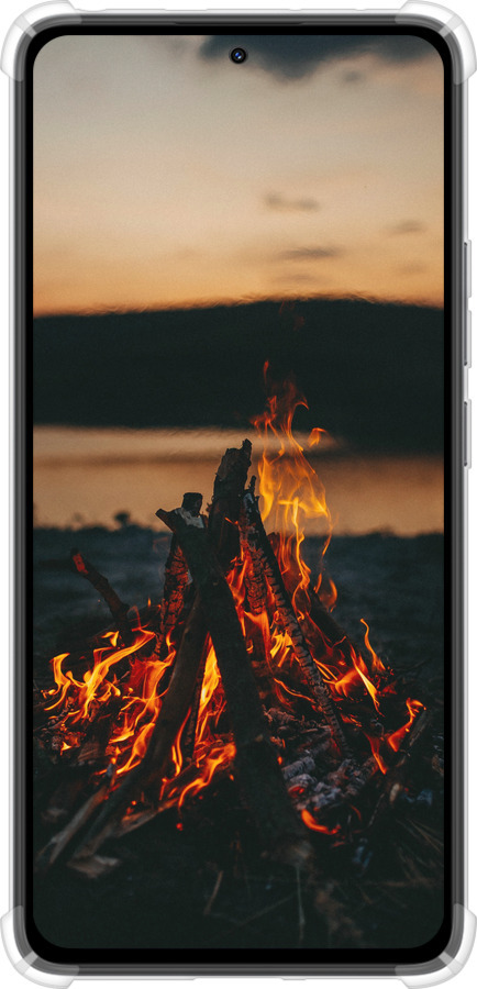 Силикон с усиленными углами чехол Огонь для Xiaomi Redmi Note 14 4G - 6021sp-3903 изображение 