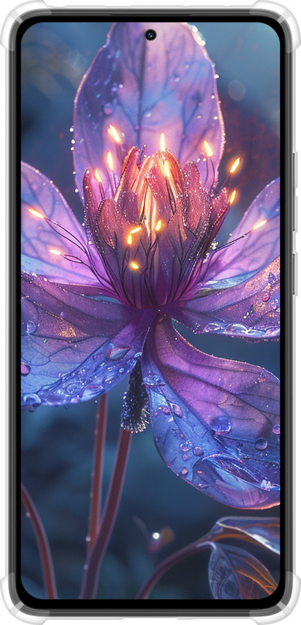 Силикон с усиленными углами чехол Магический цветок для Xiaomi Redmi Note 14 4G - 6038sp-3903 изображение 