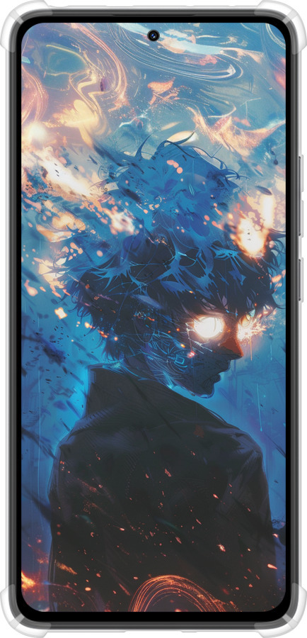 Силикон с усиленными углами чехол Сатору Годжо для Xiaomi Redmi Note 14 4G - 6129sp-3903 изображение 