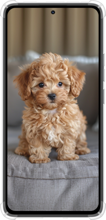 Силикон с усиленными углами чехол Mini-maltipoo для Xiaomi Redmi Note 14 4G - 6158sp-3903 изображение 