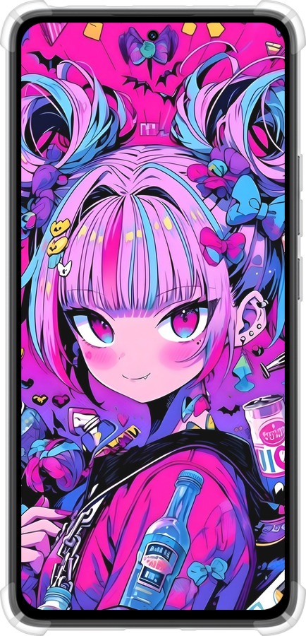 Силикон с усиленными углами чехол Аниме милаха для Xiaomi Redmi Note 14 4G - 6314sp-3903 изображение 
