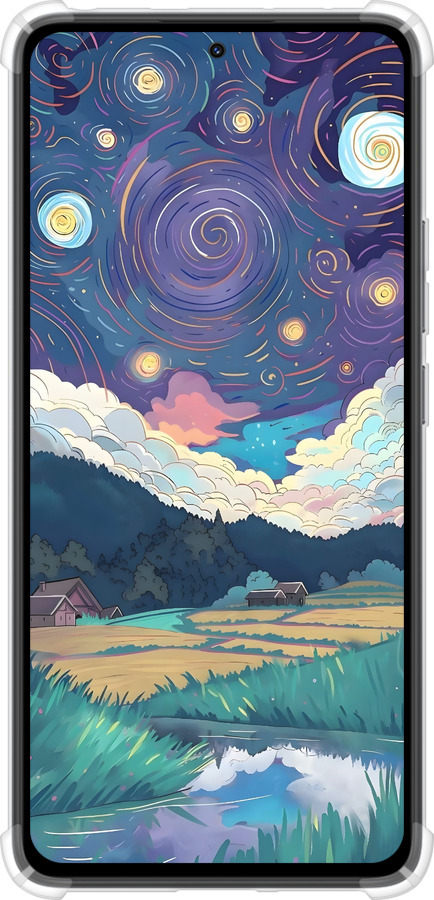 Силикон с усиленными углами чехол Креативный арт для Xiaomi Redmi Note 14 4G - 6322sp-3903 изображение 