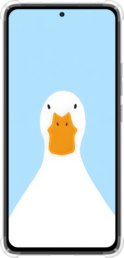 Силикон с усиленными углами чехол Гусь для Xiaomi Redmi Note 14 4G - 6350sp-3903 изображение 