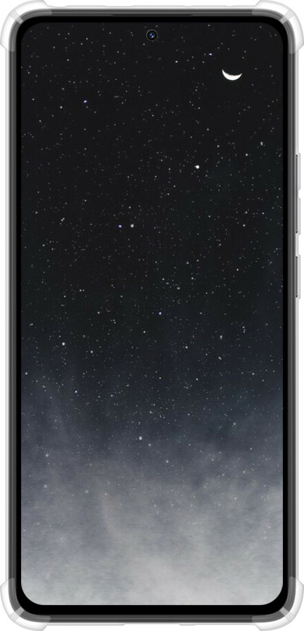 Силикон с усиленными углами чехол Сині хмари, Синій місяць для Xiaomi Redmi Note 14 4G - 6396sp-3903 изображение 