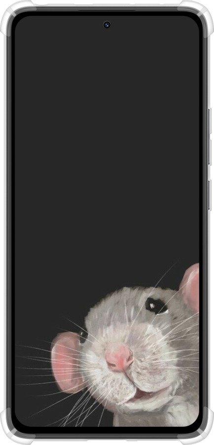 Силикон с усиленными углами чехол The Peeking Rat для Xiaomi Redmi Note 14 4G - 6442sp-3903 изображение 