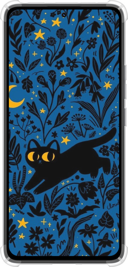 Силикон с усиленными углами чехол Летняя ночь для Xiaomi Redmi Note 14 4G - 6472sp-3903 изображение 