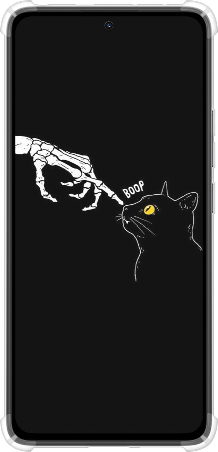 Силикон с усиленными углами чехол Кошка для Xiaomi Redmi Note 14 4G - 6505sp-3903 изображение 