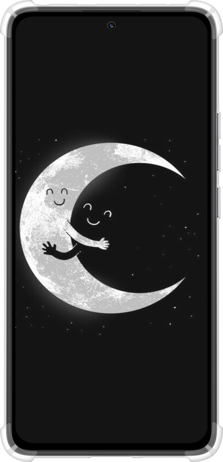 Силикон с усиленными углами чехол Лунные объятия для Xiaomi Redmi Note 14 4G - 6508sp-3903 изображение 