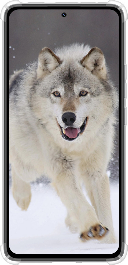 Силикон с усиленными углами чехол Бегущий волк для Xiaomi Redmi Note 14 4G - 826sp-3903 изображение 