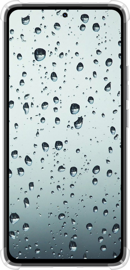 Силикон с усиленными углами чехол Стекло в каплях для Xiaomi Redmi Note 14 4G - 848sp-3903 изображение 