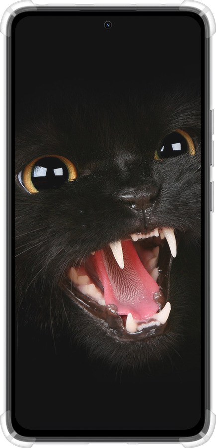 Силикон с усиленными углами чехол Чёрная кошка для Xiaomi Redmi Note 14 4G - 932sp-3903 изображение 