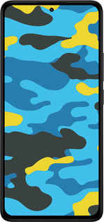 Силиконовый чехол Желто-голубой камуфляж для Xiaomi Redmi Note 14 4G - 1084u-3903 изображение 