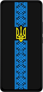 Силіконовий чехол Тризуб в вишиванці для Xiaomi Redmi Note 14 4G - 1158u-3903 изображение 
