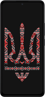 Силиконовый чехол Герб - вышиванка на черном фоне для Xiaomi Redmi Note 14 4G - 1196u-3903 изображение 