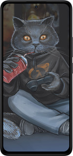 Силиконовый чехол gamer cat для Xiaomi Redmi Note 14 4G - 4140u-3903 изображение 