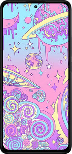 Силиконовый чехол Розовая галактика для Xiaomi Redmi Note 14 4G - 4146u-3903 изображение 