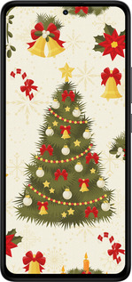 Силиконовый чехол Новогодняя елка для Xiaomi Redmi Note 14 4G - 4198u-3903 изображение 
