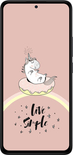 Силиконовый чехол Единорожка в пончике для Xiaomi Redmi Note 14 4G - 4282u-3903 изображение 