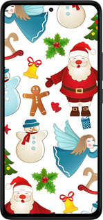 Силиконовый чехол Новогодний 1 для Xiaomi Redmi Note 14 4G - 4614u-3903 изображение 
