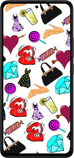 Силиконовый чехол stickers для Xiaomi Redmi Note 14 4G - 4757u-3903 изображение 