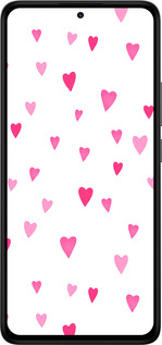 Силиконовый чехол Сердечки 2 для Xiaomi Redmi Note 14 4G - 4763u-3903 изображение 