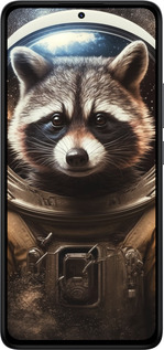 Силиконовый чехол Raccoon austronaut для Xiaomi Redmi Note 14 4G - 5581u-3903 изображение 