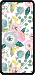 Силіконовий чехол Квіткові шпалери v2 для Xiaomi Redmi Note 14 4G - 5602u-3903 изображение 
