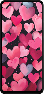 Силиконовый чехол Сердечки 4 для Xiaomi Redmi Note 14 4G - 5662u-3903 изображение 
