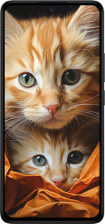 Силиконовый чехол Котики 2 для Xiaomi Redmi Note 14 4G - 5664u-3903 изображение 