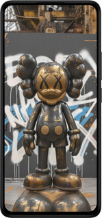 Силиконовый чехол Bronze kaws v3 для Xiaomi Redmi Note 14 4G - 6099u-3903 изображение 