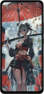 Силіконовий чехол Гейша-воїн для Xiaomi Redmi Note 14 4G - 6124u-3903 изображение 
