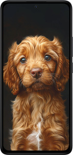 Силиконовый чехол Cocker spaniel на черном фоне для Xiaomi Redmi Note 14 4G - 6137u-3903 изображение 