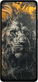 Силиконовый чехол Лев в золотых красках для Xiaomi Redmi Note 14 4G - 6155u-3903 изображение 