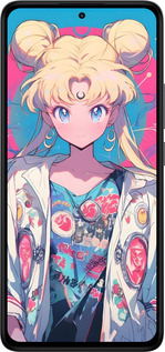 Силіконовий чехол Сейлор Мун 2 для Xiaomi Redmi Note 14 4G - 6351u-3903 изображение 