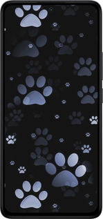 Силиконовый чехол С синими отпечатками лап для Xiaomi Redmi Note 14 4G - 6441u-3903 изображение 
