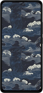 Силиконовый чехол Морская тематика в стиле арт-деко для Xiaomi Redmi Note 14 4G - 6520u-3903 изображение 