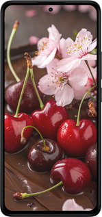 Силиконовый чехол Вишня в шоколаде для Xiaomi Redmi Note 14 4G - 6698u-3903 изображение 
