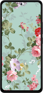 Силиконовый чехол Цветочные обои 2 для Xiaomi Redmi Note 14 4G - 862u-3903 изображение 